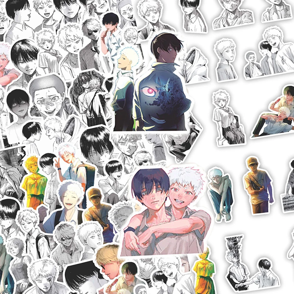 

10/30/88pcs Cool Anime Summer Hikaru Died Stickers Black White Manga Graffiti Decals Notebook Guitar Phone Funny Cartoon Sticker