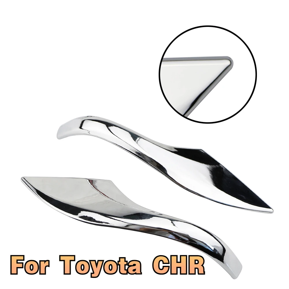 

2Pcs ABS Chrome Car Rearview Mirror Anti-Scratch Cover Sticker Trim for Toyota CHR C-HR 2016 2017 2018 2019 2020 Accessories
