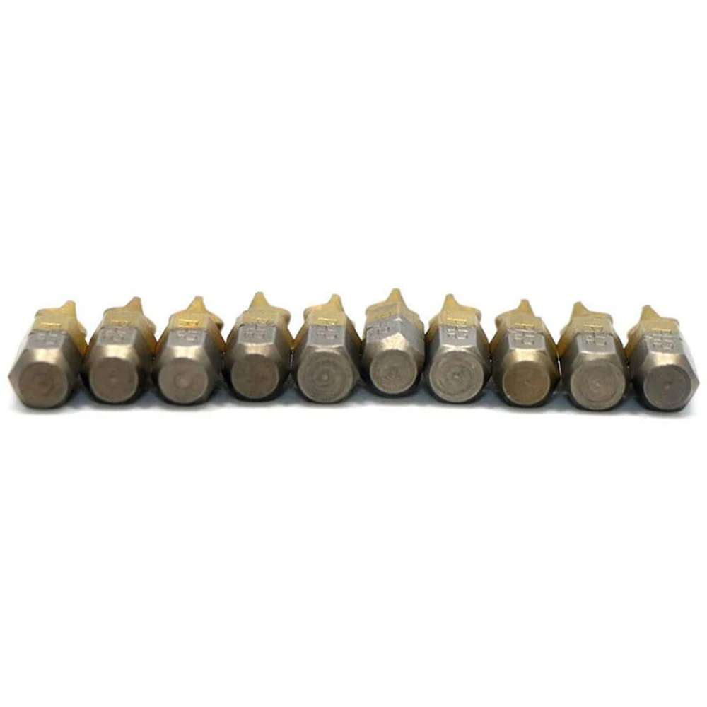 10pcs 25mm Philips Screwdriver Bits S2 Alloy Titanium Coated 1/4 Hex Shank PH2 Anti-slip Magnetic Cross Screwdriver Bits Set