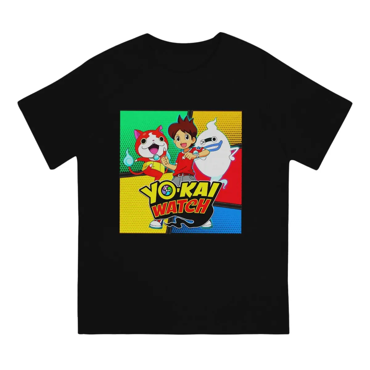 yokai-watch Classic T Shirts Men's  Pure Cotton Fashion T-Shirts Crewneck Yokai Watch Tees Short Sleeve Clothing Gift Idea