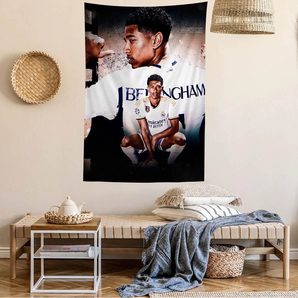 J-Jude football star B-Bellingham Anime Tapestry Hippie Flower Wall tappeti Dorm Decor Wall Hanging Home Decor