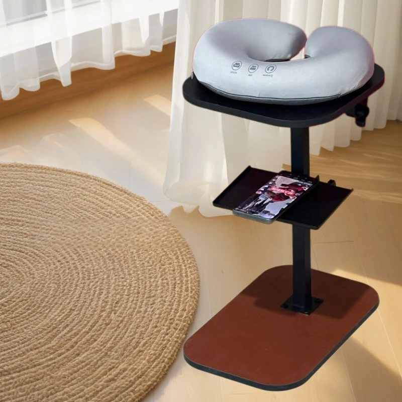 Foldable Face Down Pillow Stand, Adjustable U-Shaped Headrest Support for Bed Floor Massage, Portable Lazy Prone Pillow Rack