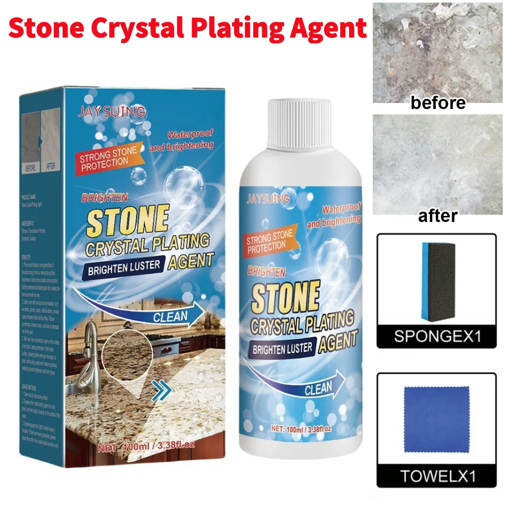 Stone Crystal Plating Agent Stone Crystal Plating Brighten Luster Agent Stone Stain Remover Cleaner Marble Crystal Plating Agent