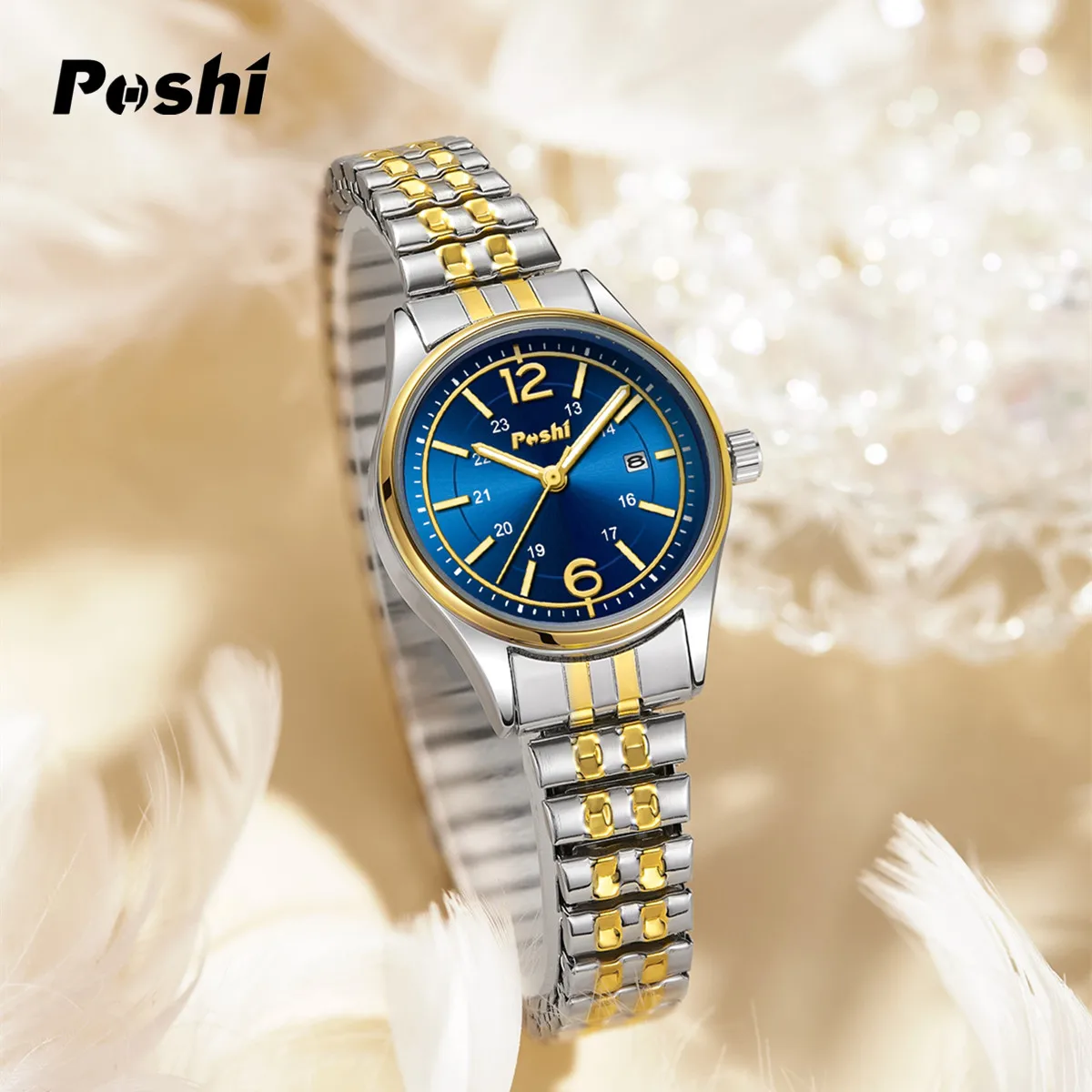 POSHI Women Watches Luxury Fashion Ladies Quartz Watch Original Waterproof Woman Wristwatch with Date Girlfriend Gift 2023