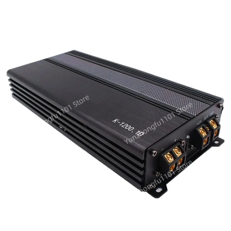 12V Amplificador Class D Single Channel 1200W Digital High-Power Car Amplifier Car De Audio Modification