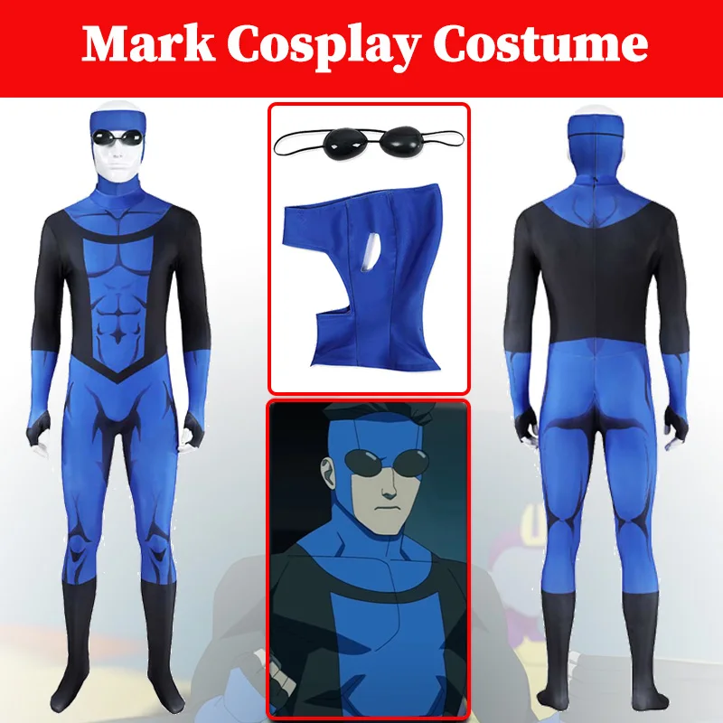 

Мультфильм Непобедимый ролевой знак Грейсон, комбинезоны для косплея, костюм, маска, парики, комплект для мужчин, взрослых, мужские костюмы для ролевых игр на Хэллоуин