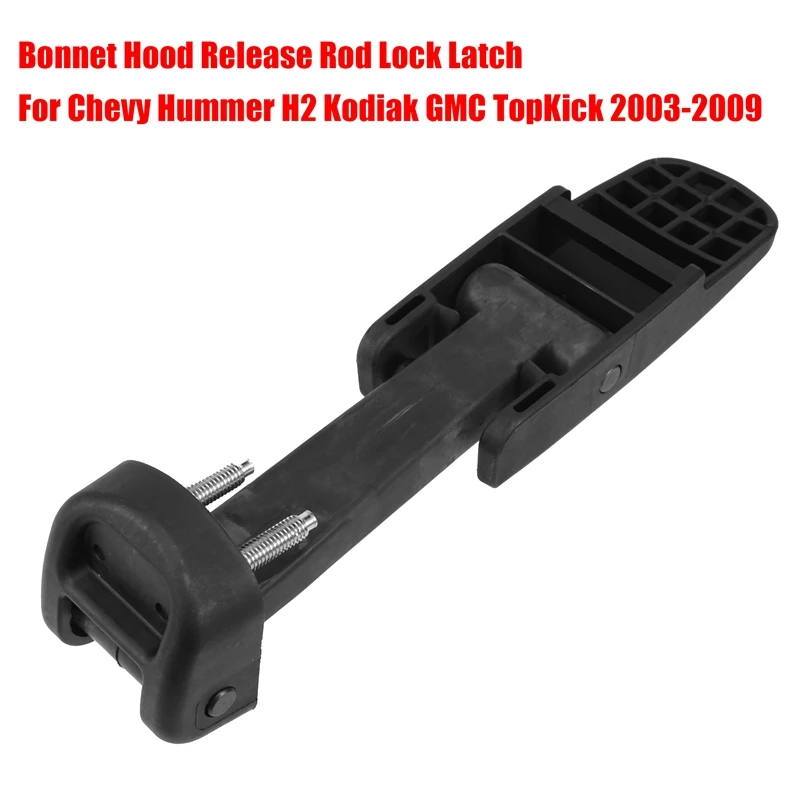 Black Bonnet Hood Release Rod Lock Latch Suitable For-Chevy -Hummer H2 Kodiak -GMC Topkick 2003-2009