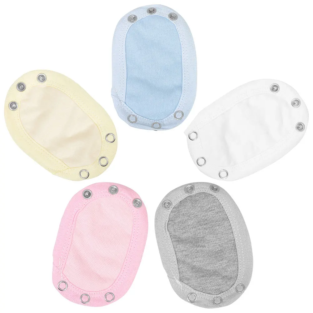 

5pcs Baby Bodysuit Extender Cotton Extension Piece Snap Button For Infant Jumpsuits Outfit Accessory Newborn Clothing Protector