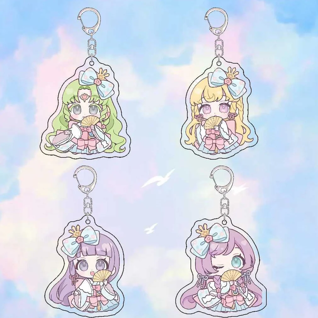 Pripara Keychain Kawaii Anime Cartoon Manaka Laala Bag Decorate Accessories Acrylic Falulu Pendant Student Child Birthday Gift