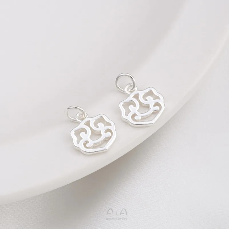 

Оптовые аксессуары для подвесок: гальванизированный медный, толстый, серебряный, круглый, полый кулон «Анлефу» для самостоятельного изготовления ювелирных изделий