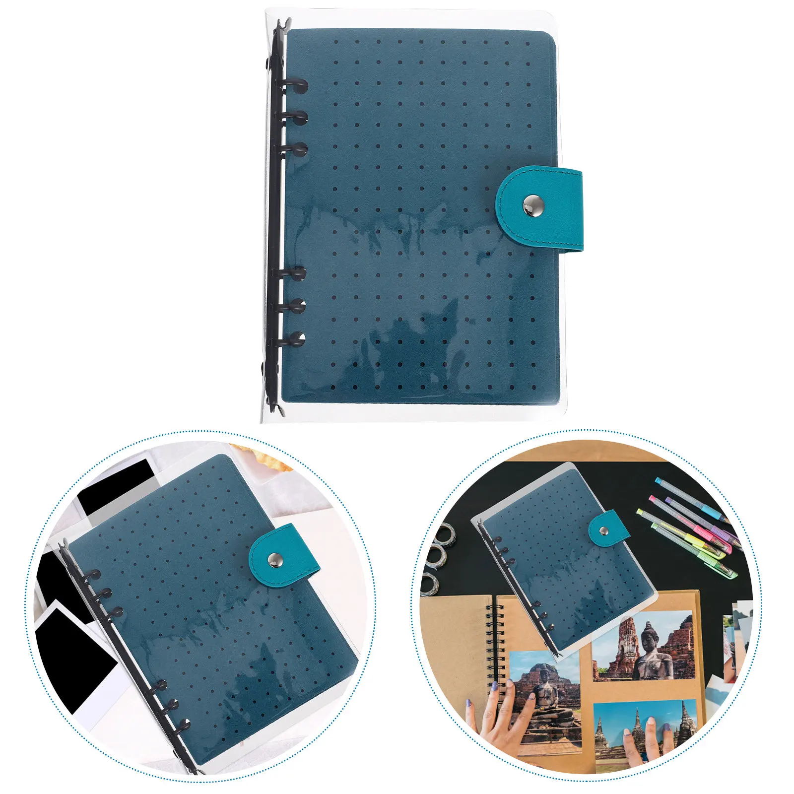 Album-organizador-portatil-compacto-azul-para-colecao-de-pins-e-broches-esmaltados