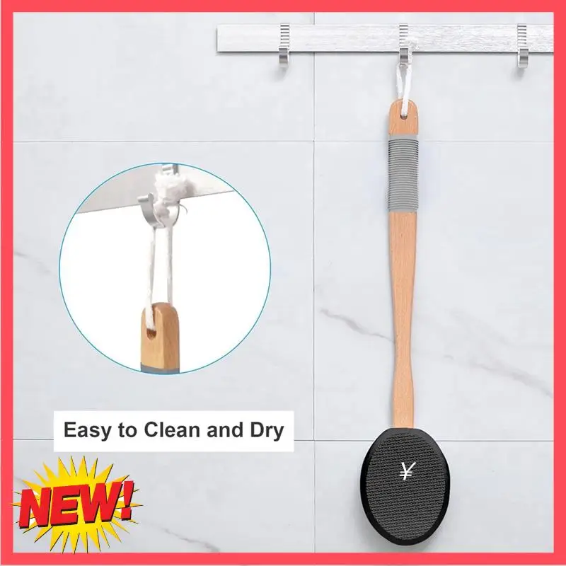 

B17C Аппликатор для лосьона для спины с длинной ручкой и 4 сменными подушечками, идеально подходит для молодежи и пожилых людей — черный.