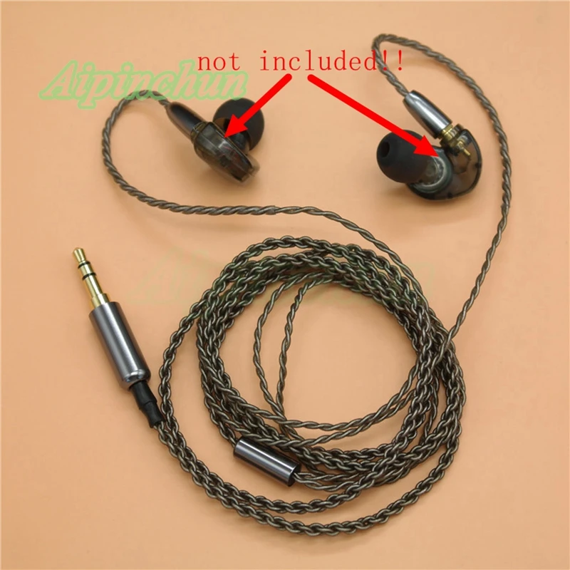 Aipinchun MMCX 헤드폰 실버 도금 케이블 Shure SE215 SE425 SE535 SE846 SE315 Westone W60 W50 W40 um pro UE900 T100 용