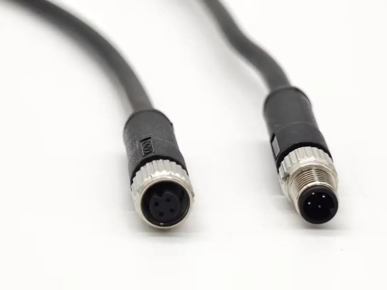 M5 4 Pin Waterproof Cable 1M, Male to Female Extension Cord,26AWG Sensor Power Connector Cordset for Industrial Automation,LED