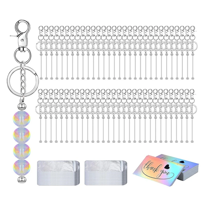 

Beadable Keychain Bars Bulk Blank Cute Keychains Bar For Beads Purse Keychains For Women Man,Beadable Keychain Bar