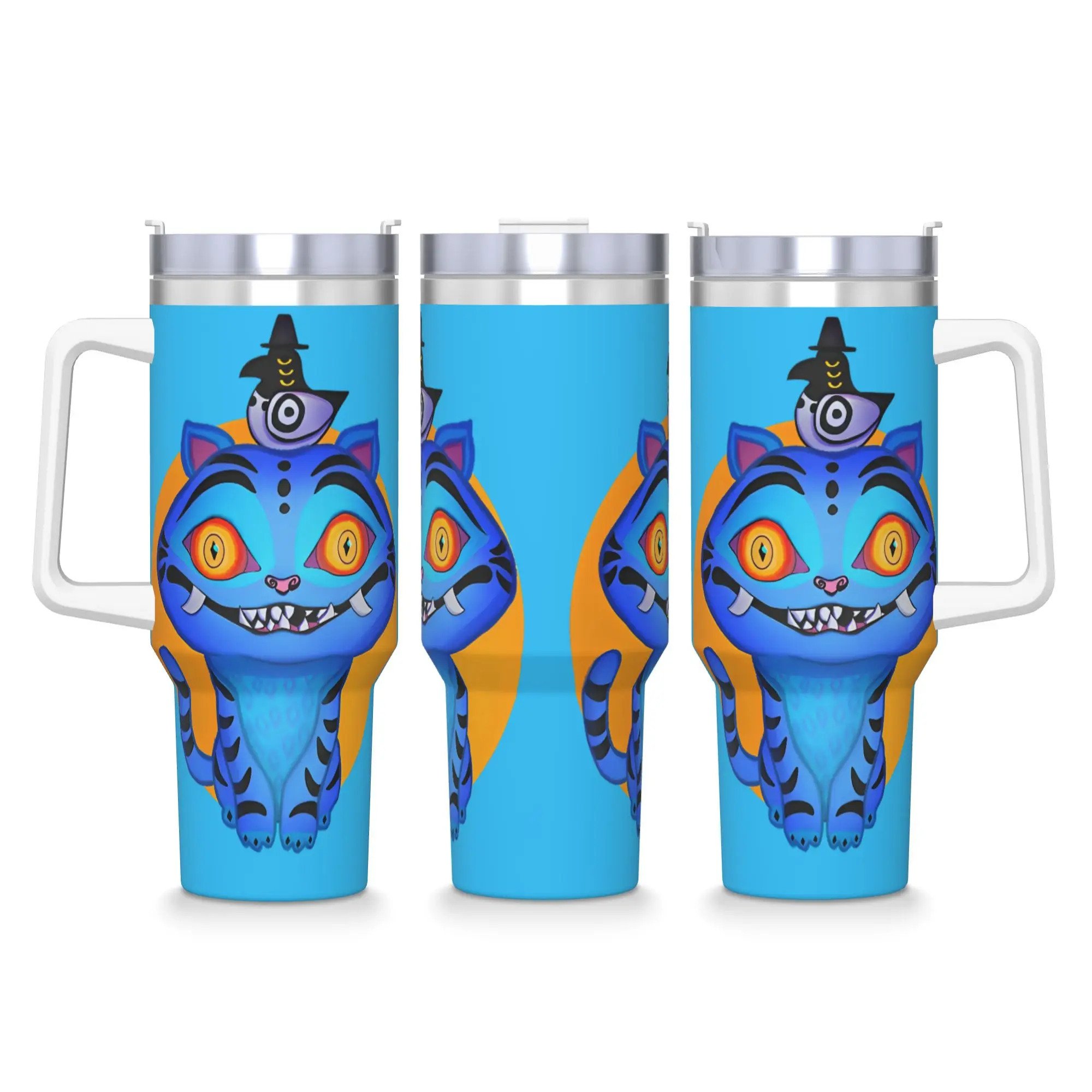 

Stainless Steel Tumbler Cute Derpy Tiger Kpop Demon Hunter Huntrix Thermal Cups Leakproof Cold and Hot Car Mugs Water Bottle