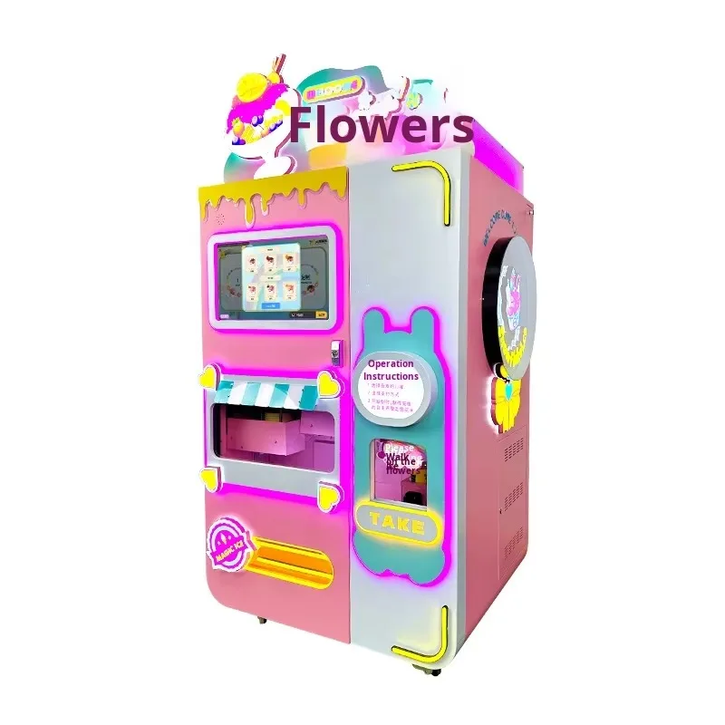 Commercial Automatic Snowflake Ice Cream Bingsu Vending Machine Coin & Credit Card Payment Snow Cone Maker Custom