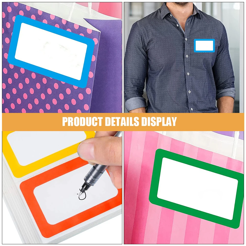 

150pcs Colorful Name Tags Self Adhesive Stickers for School Office Home Copper Plate Multipurpose Sorting Labels