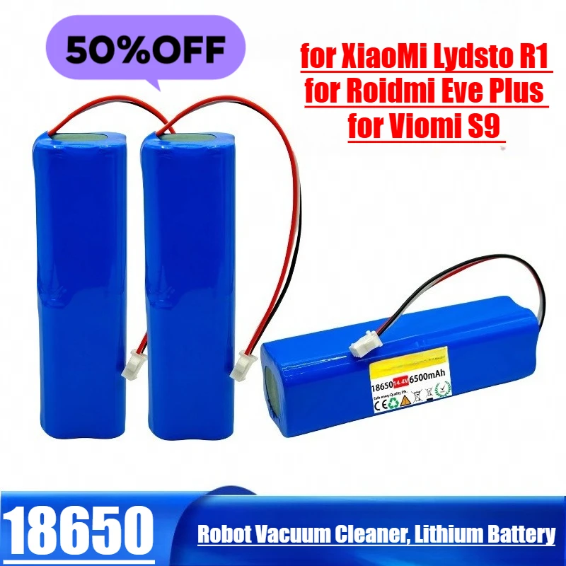 

Battery Pack for XiaoMi Lydsto R1 for Roidmi Eve Plus for Viomi S9 Robot Vacuum Cleaner, Lithium Battery