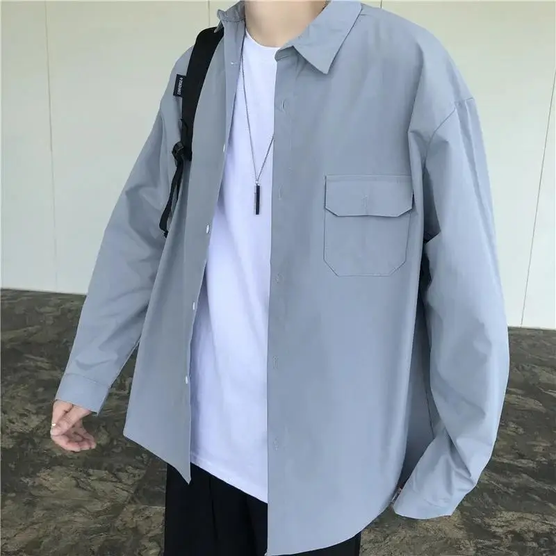 Street-fried High-end Shirt Men's Cold Style Long-sleeved Shirt Niche Design Handsome Top Spring and Summer New Jacket