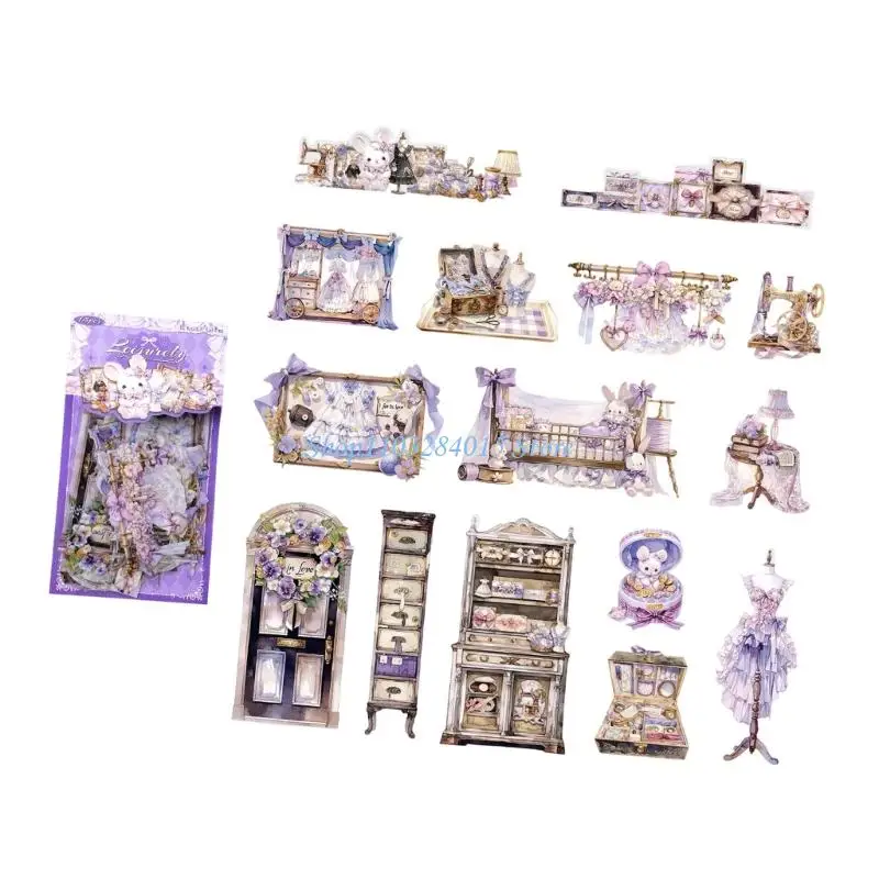 

R6FF Art Crafts Card Making Scrapbook Sticker Decorative Scrapbooking Sticker Decors