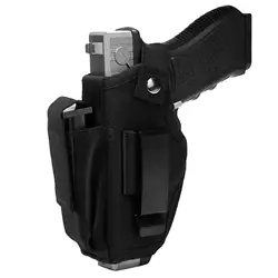 Tactical Gun Holster Concealed Pistol Holster Left Right Hand Universal Belt Holster with Mag Holder for Glock 17 19 Beretta M9