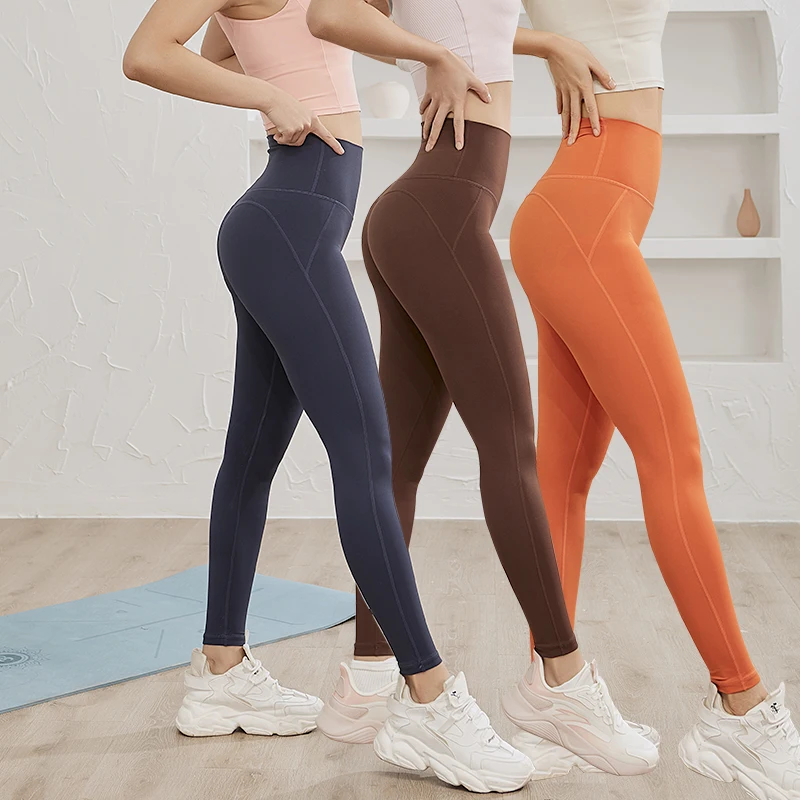 Yoga-Hose mit hoher Taille, integrierte Unterhose für Damen, Hüftschieben, enge Fitness-Leggings, hohe Stretch-Oberbekleidung, Lauf-Jogginghose