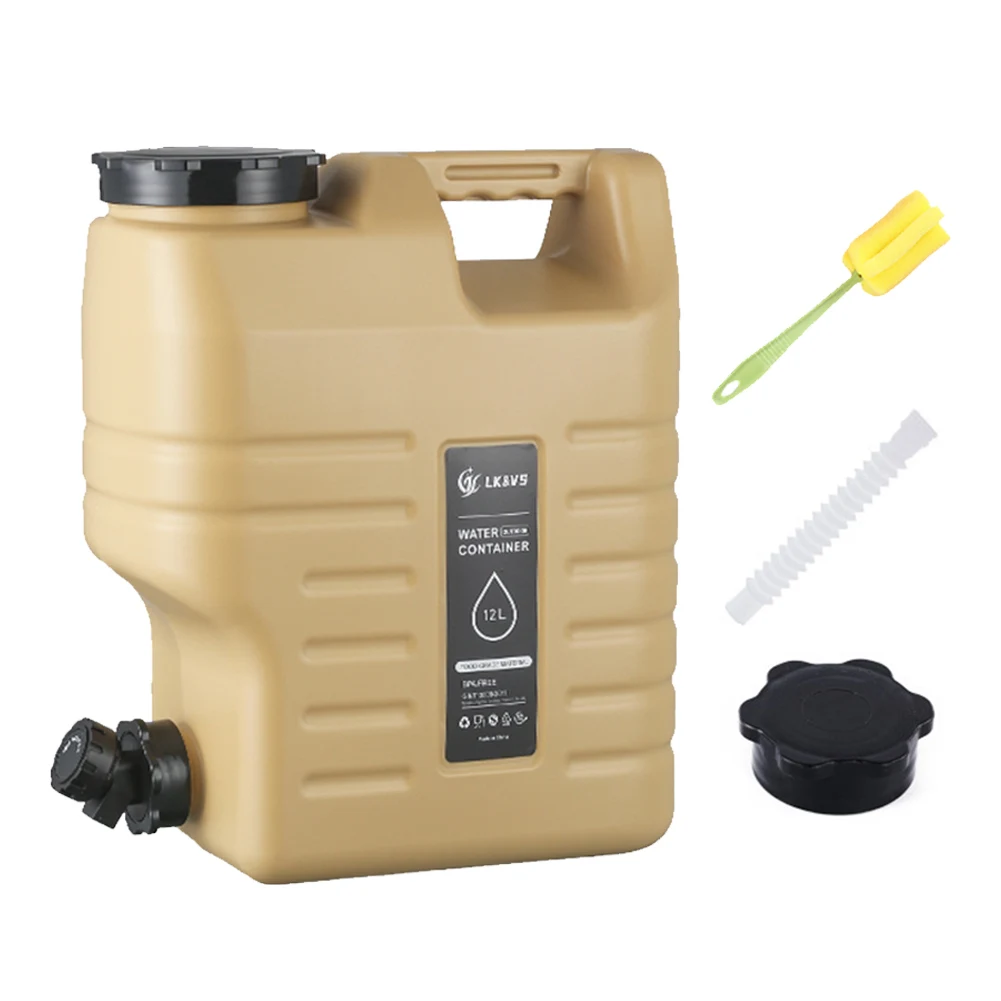 12L Water Storage Container with Faucet Portable Water Tank Large Capacity Water Dispenser Carrier for Vehicle Car Camping