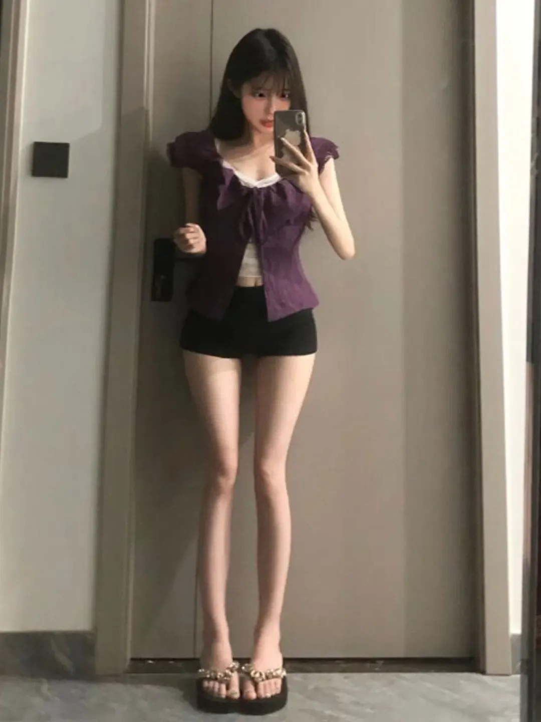 

Unique Purple Top And Strapless Dress Set Beautiful Summer Outfit Casual Style Short Sleeve U-Neckline Regular Length T-Shirt