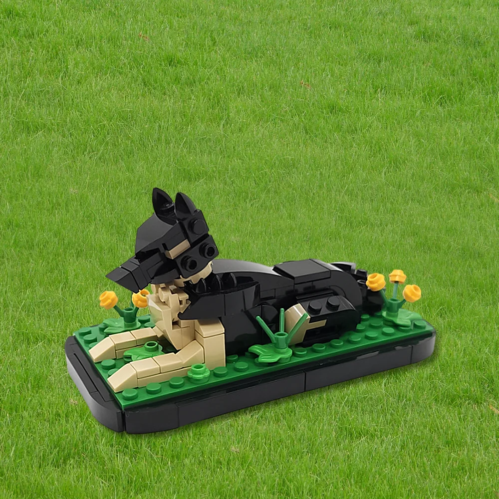 

Gobricks MOC German Shepherd Sasha Building Blocks Model German Shepherd Family Pet Dog Bricks Assembly Toys Kids Birthday Gifts