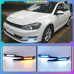 LED Daytime Running Light For VW for Volkswagen Golf 7 2013 2014 2015 2016 Car Accessories 12V DRL Fog Lamp cover 2Pcs/set