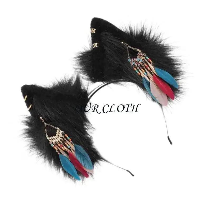 Tiệc Hóa Trang Tóc Vòng Thú Sang Trọng Đầu Bé Gái Người Giúp Việc Đầu Phụ Kiện Y1AC