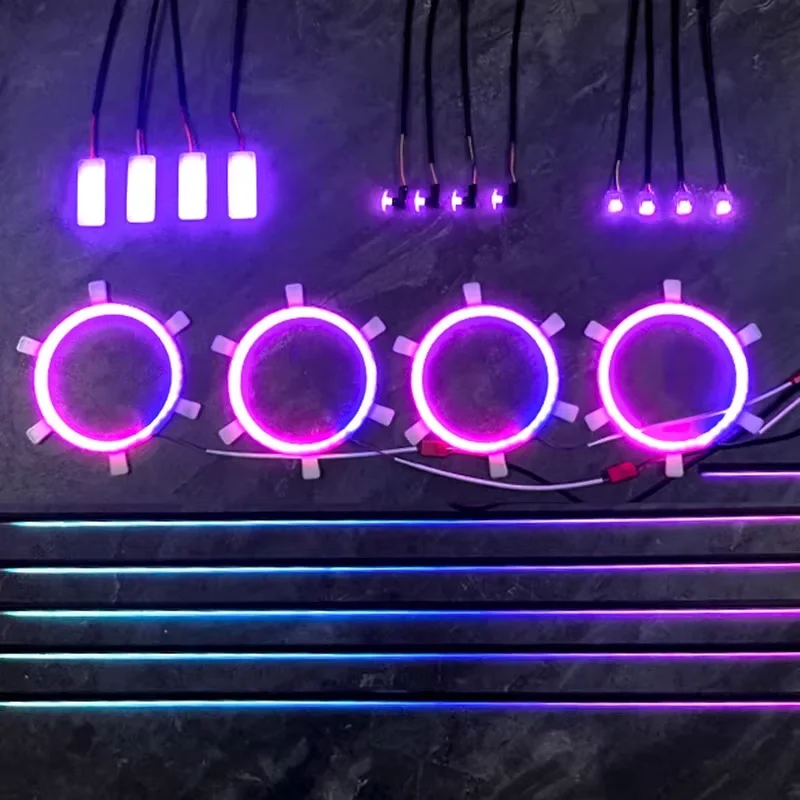 Hot SJC Universal K4 K3 Ambient Light Strip for 98% Car 64 Color RGB Led Light for Car Accessories Symphonic Lighting 18/22-in-1