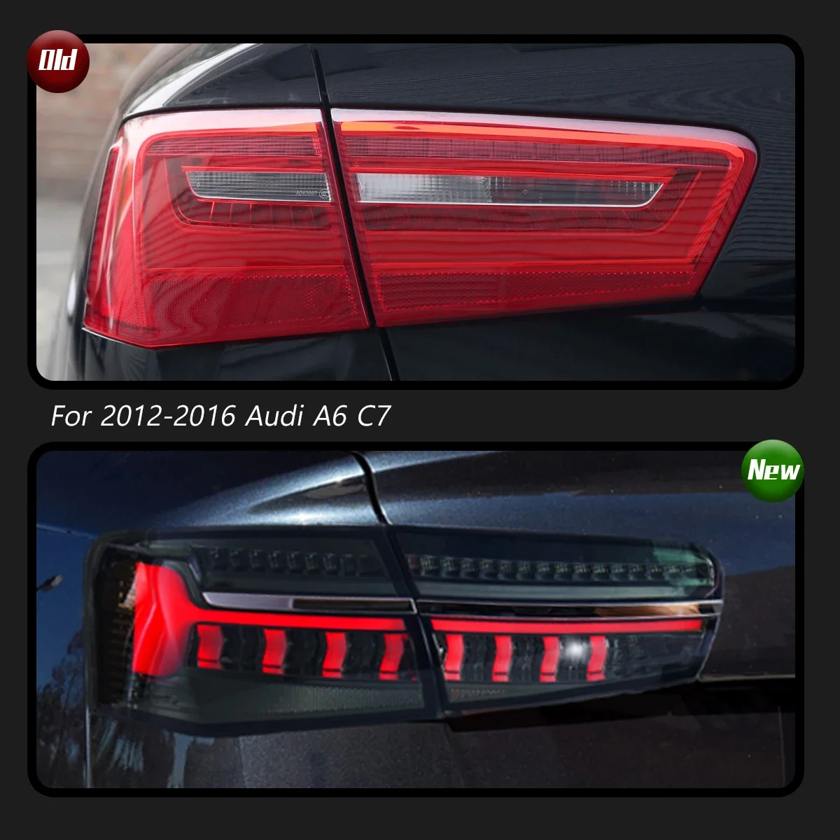 Car Tail Lamp For Audi A6 C7 Taillight 2012-2016 Upgrade Modified to New Dynamic Turn Signal Car LED Taillight Assembly