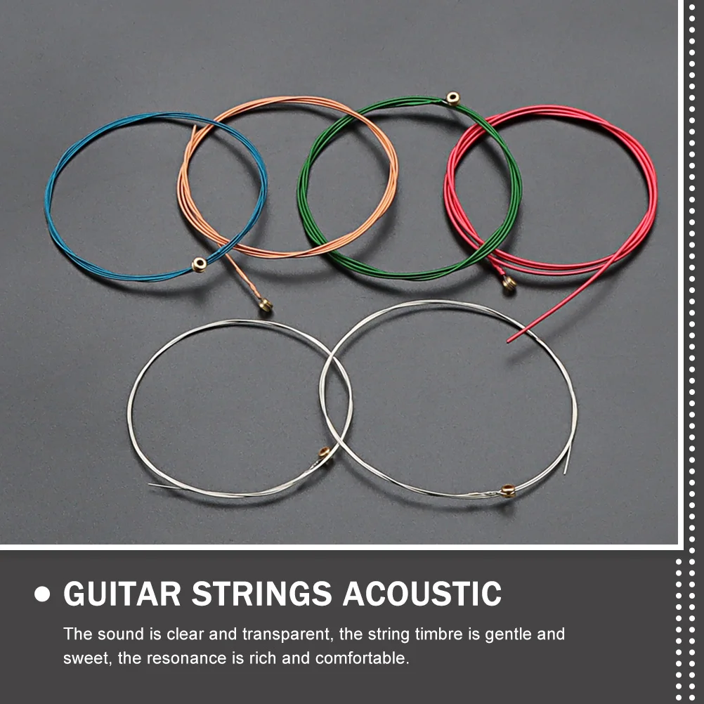 

6 Pcs Guitar Strings Supplies Part Accessory Universal Accessories for Musical Instruments Replaceable Steel Student