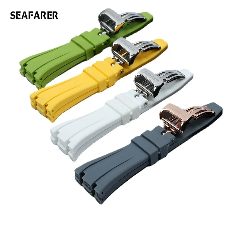 Rubber Watch Strap for AP Aibi Royal Oak15400 26331 15500 Waterproof Soft Comfortable Silicone watchband Accessories 27 28mm