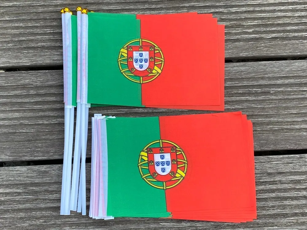 14 * 21cm Portugal hand flag Portugal Hand Waving National Flag