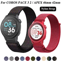 Replacement 22/20mm Watch Strap For COROS PACE 3 2/APEX 2 Pro/APEX Pro Band Loop Nylon Wristband for Coros APEX 46 42mm Bracelet