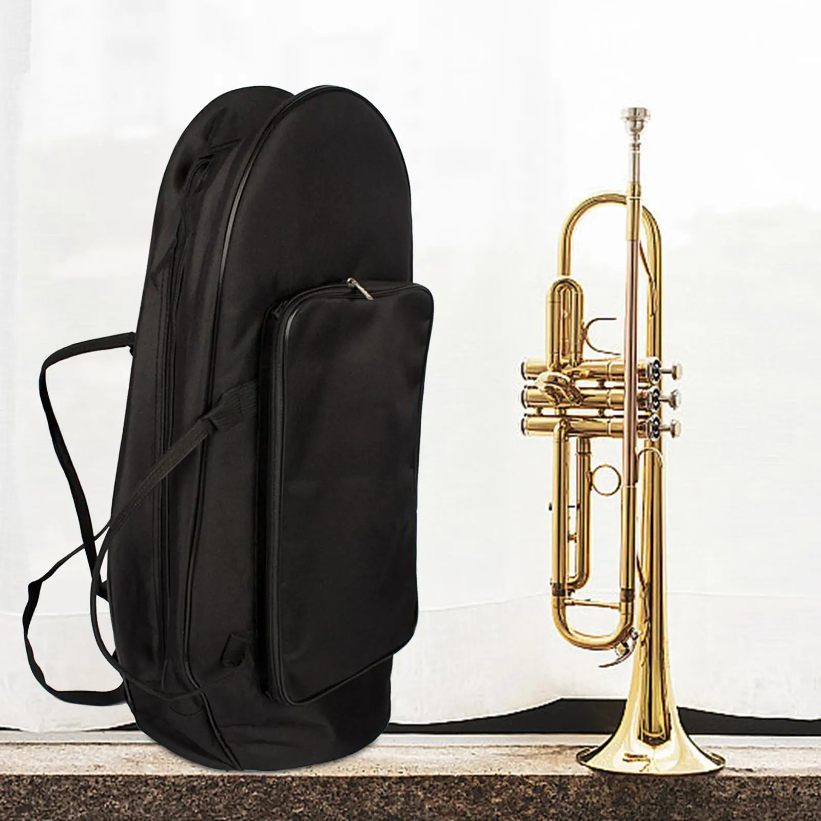 

Euphonium Case Wind Instrument Travel Bag External Pocket Shockproof Shoulder Strap Euphonium Gig Bag Euphonium Carrying Bag