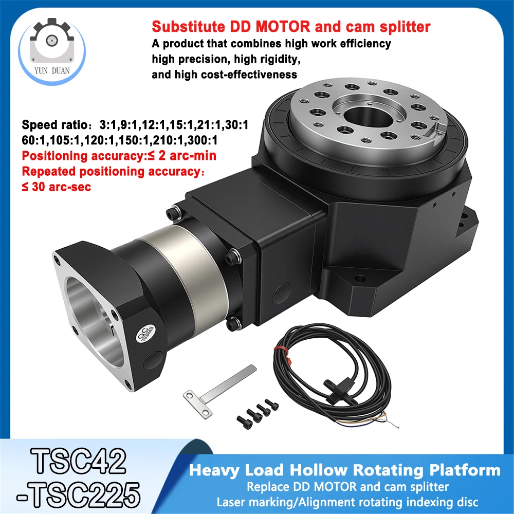 

Heavy load Disc Precise Hollow Rotating Platform Replaces DD Motor cam Divider,Design load bearing 60mm 80mm 130mm Servo Motor