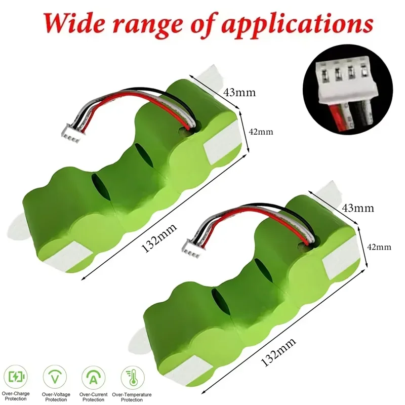 New 12V DE55 NI-MH Battery Replacement for Ecovacs Deebot DE5G DD35 DG710 DM88 for Deebot 610 901 902 Robot Cleaner Battery Pack