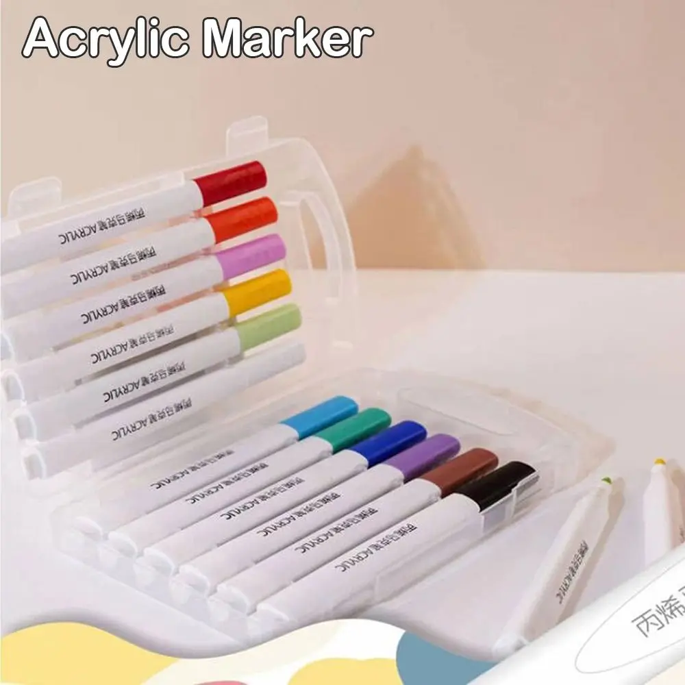 12Pcs/Set Multicolor Sunscreen Covering Power Golf Club Pen Acrylic Painter Ink Pen Color Changing Pen