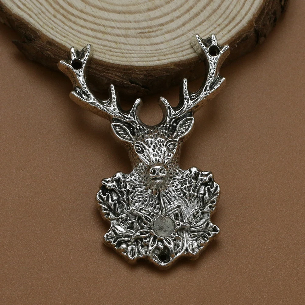 

10 Pcs Silver Charms for Bracelet Deer Head Pendant Jewelry Making Pendants Necklace