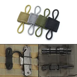 4/10pcs Molle Elastic Strap Tactical MOLLE System Webbing Retainer Attachment Accessories Fix Buckle For PPT Antenna Flashlight