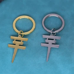 Tokio Hotel Bill Kaulitz Symbol Keychain Stainless Steel Pendant For Men Women Keyring Birthday Gifts Key Accessories hazbin