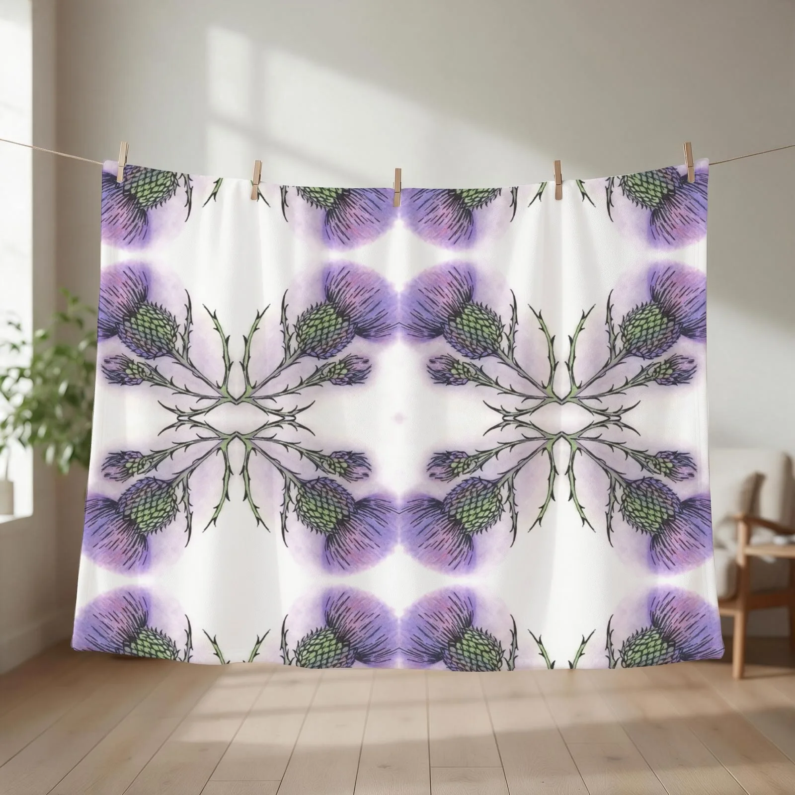 Thistle 3 Throw Blanket couch cozy soft plush fuzzy picnic outdoor blanket