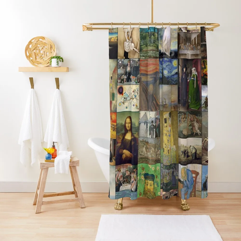 

Famous Paintings Shower Curtain Waterproof Fabric Bathroom For Bathroom Shower Modern Bathroom Accessories Curtain