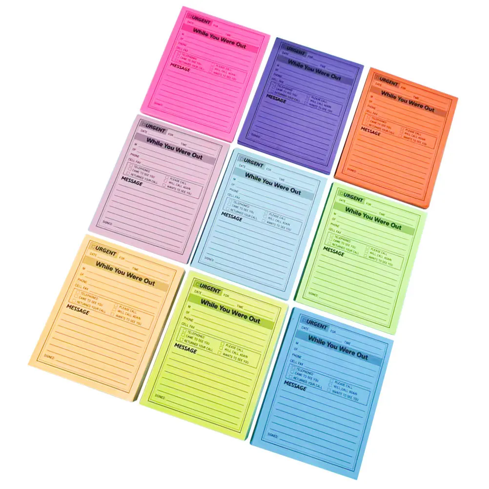 

9 Books Compact Note Stickers Household Memo Pads Waterproof Design for Office Home Shops Message Pad Note Stickers
