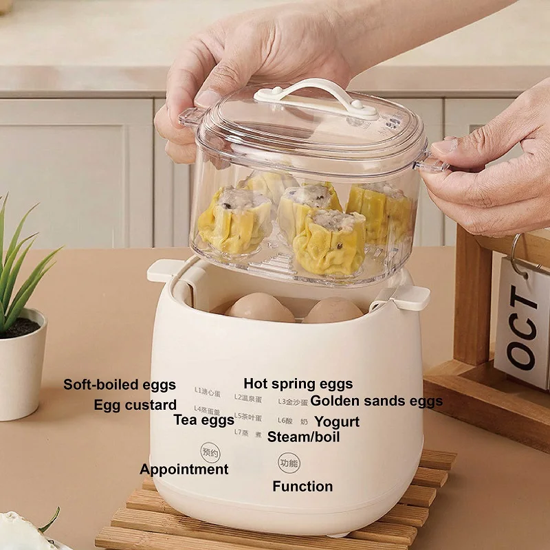 300W Multifunctional Egg Cooker 24h Appointment Breakfast Machine Smart 4 pcs Egg Cooker Automatic Power Off Electric Steamer