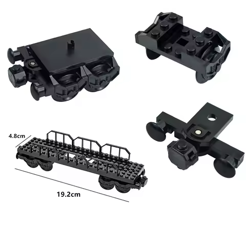 MOC City Creative Idea Train Base Wheel Carriage Building Blocks Bricks Assembled DIY Creative Toys For Kids Christmas Gifts